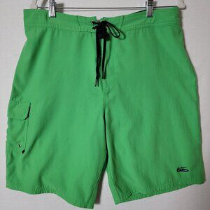 Nike Better World Mens Board Shorts Sz 36 Draw String Closure One Pocket Green